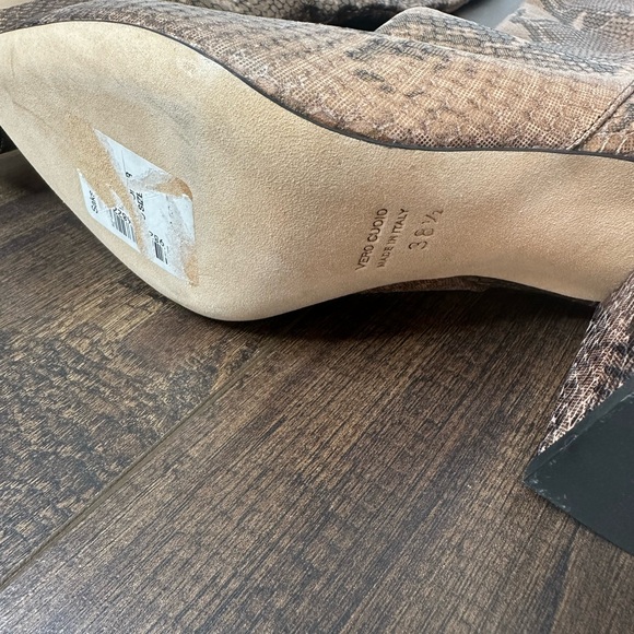 Paris Texas Knee-high Lamé Python-embossed Leather Boots In Bronze - Picture 11 of 12